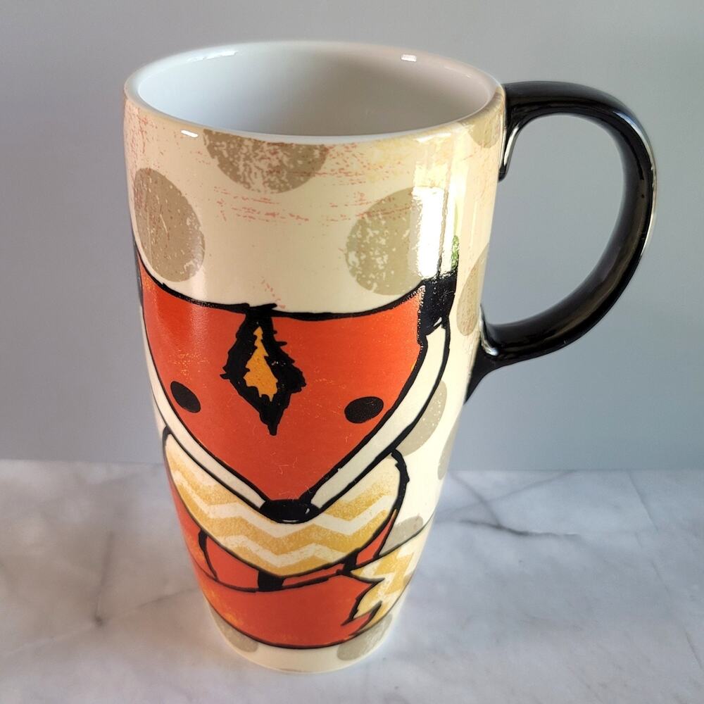 Cypress Home Red Fox Tall Coffee Mug SOMETHING WONDERFUL IS ABOUT TO HAPPEN
